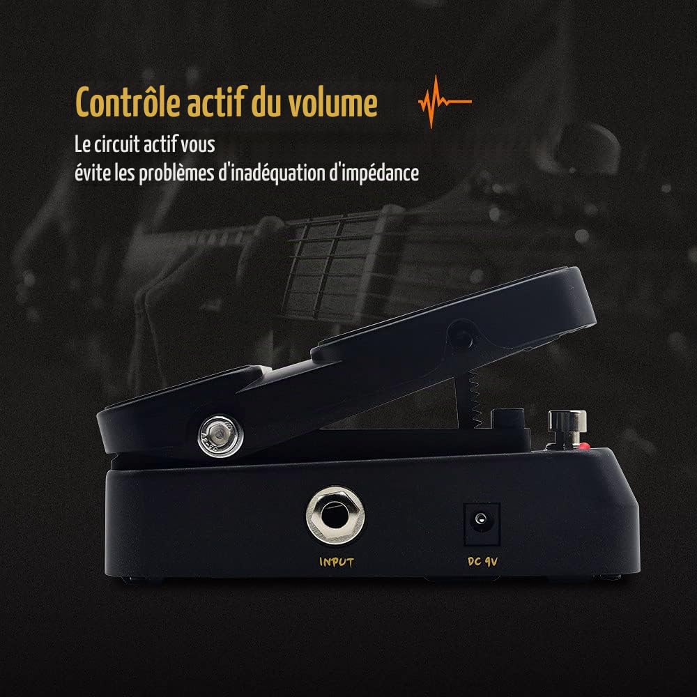 SONICAKE Mini pédale d'effet de volume Wah active pédale d'expression 2 en 1 VolWah