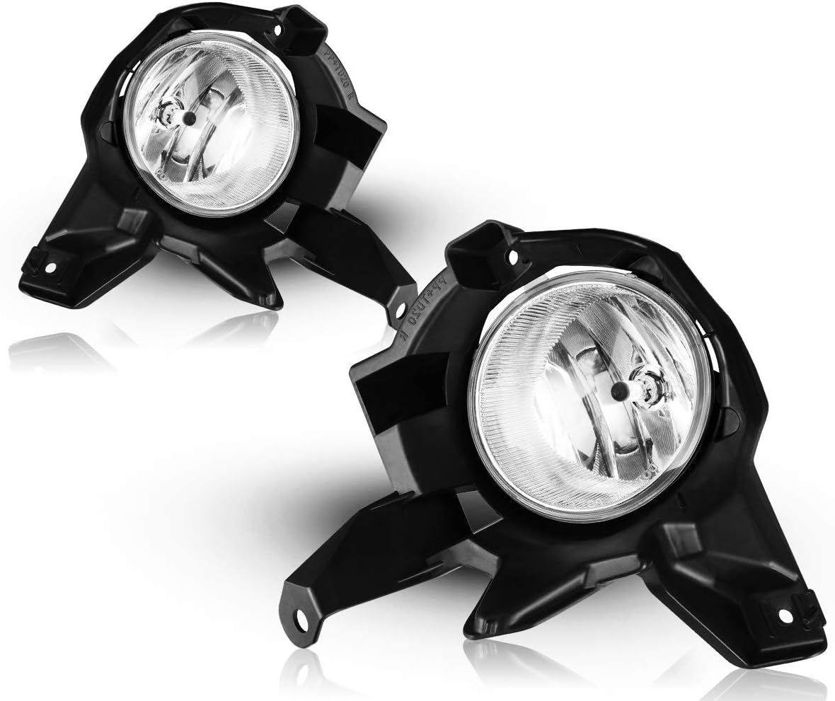 AUTOWIKI Driving Fog Lights Lamps Passenger and Driver Side Replacement for 2013-2015 Toyota RAV4 with H16 12V 19W Halogen Bulb & Switch and Wiring Kit (Clear Lens)