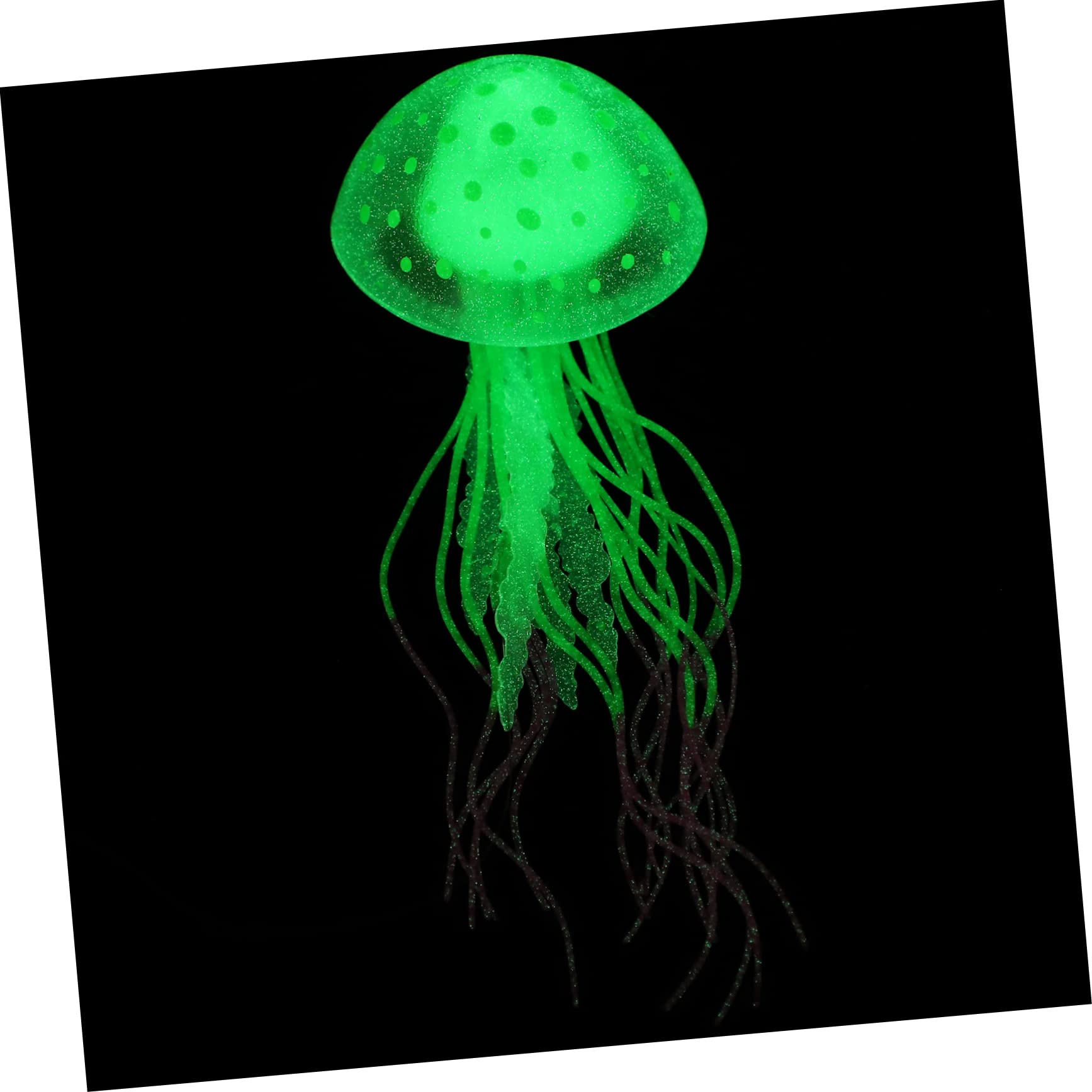 YARNOW Simulated Fluorescent Jellyfish Adorable Feeder Delicate Aquarium Ocean Decor Decorations Decorative Fish Tank Ornaments Goldfish Jellyfish Lamp Faux Fake Green