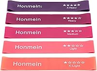 Vista 7 de Bandas de resistencia para entrenamiento, bandas de ejercicio con 5 niveles de resistencia para fitness en casa, entrenamiento de fuerza, banda