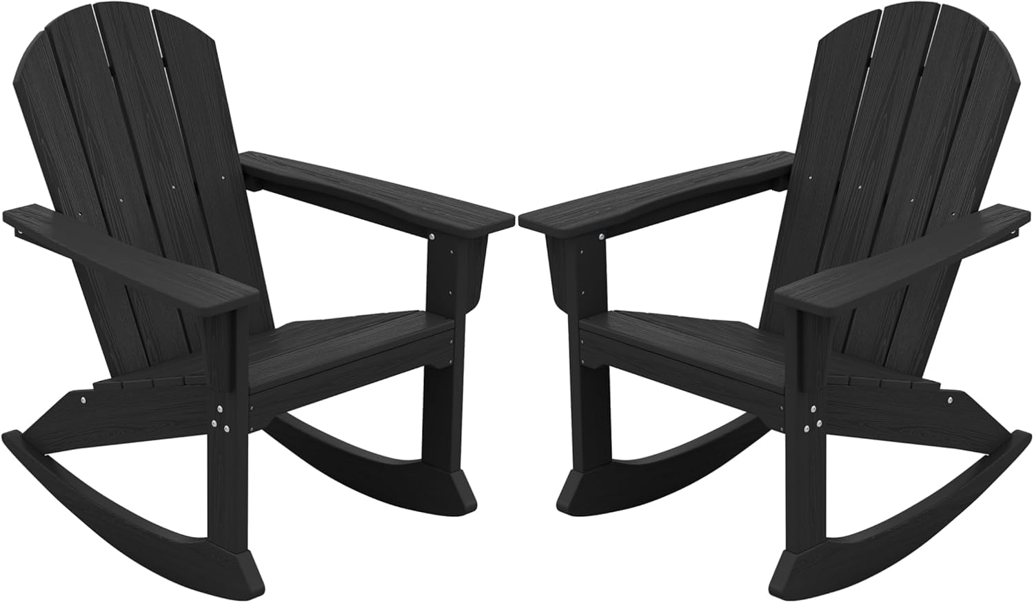 SERWALL Outdoor Adirondack Rocking Chairs Set of 2, All-Weather HDPE Adirondack Rocker Chair, Front Porch Rocker Chairs for Patio Lawn Porch Deck,