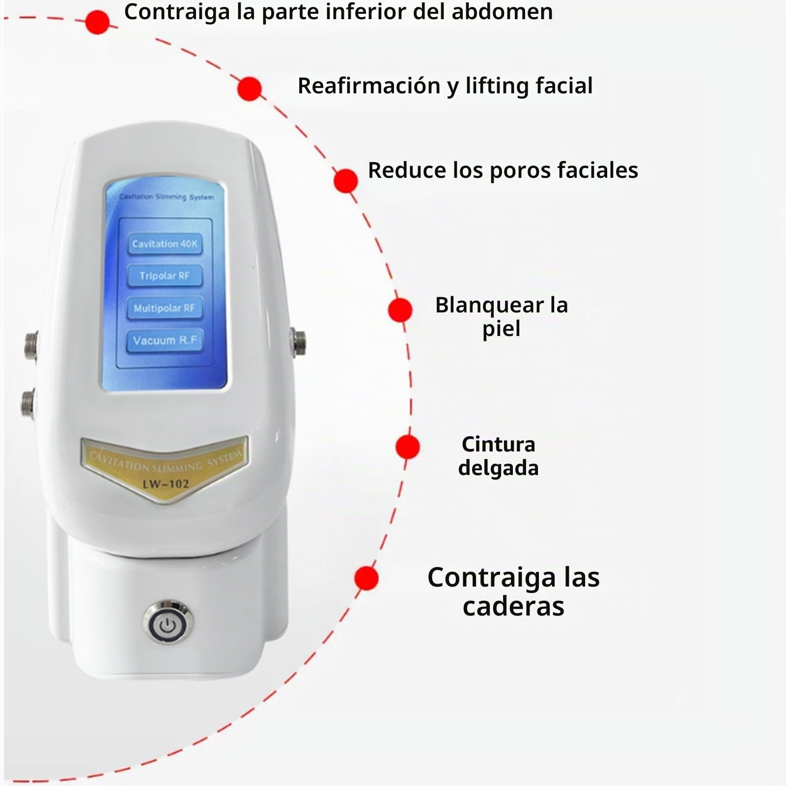 40K Máquina De Cavitación y Ultrasonido 4 in 1, Radiofrecuencia Corporal Masajeador Anticelulítico Reductor