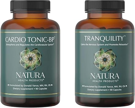 Natura Health Products Cardio Tonic-BP and Tranquility Supplement Bundle - Supports Relaxation - Strengthens & Regulates The Cardiovascular System