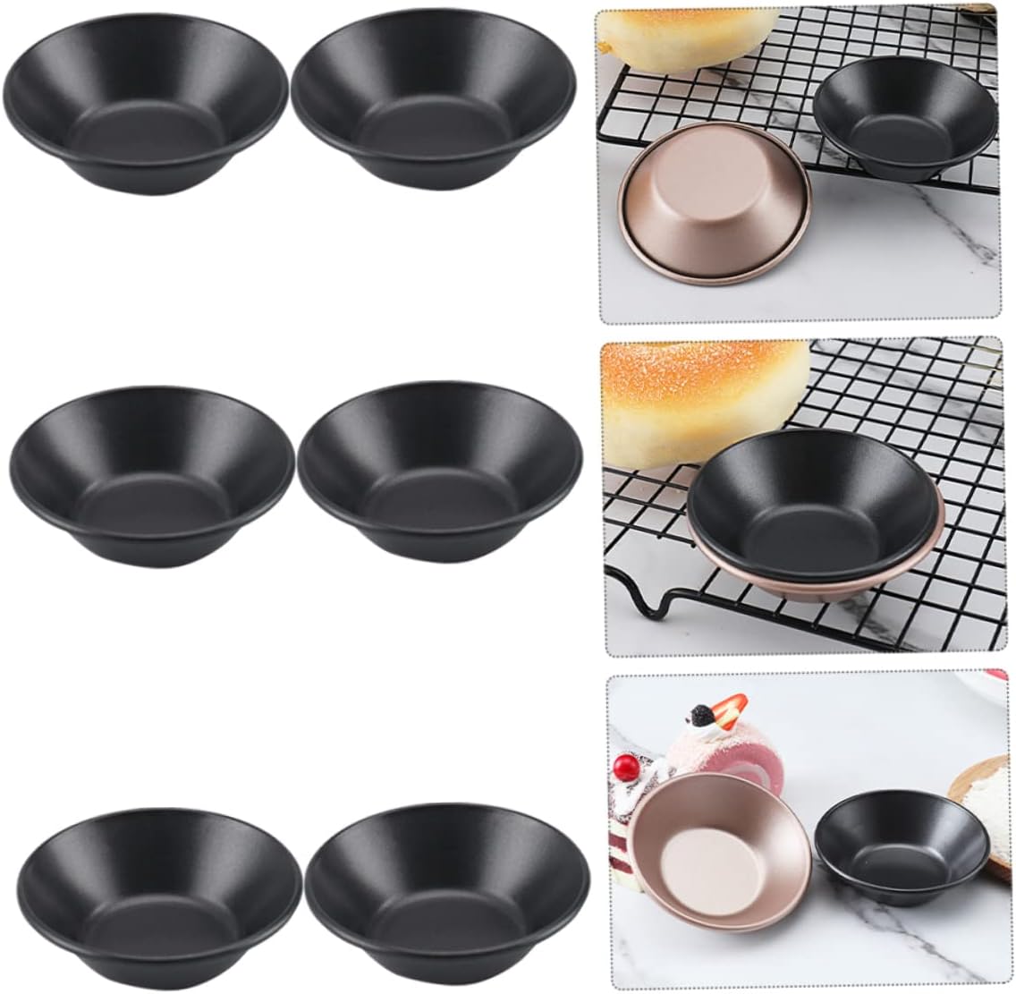 Hemoton 12pcs Non-stick Egg Tart Mold Versatile Baking Tools for Pudding Muffins Jelly Diy Baking Supplies for Home Professional Use