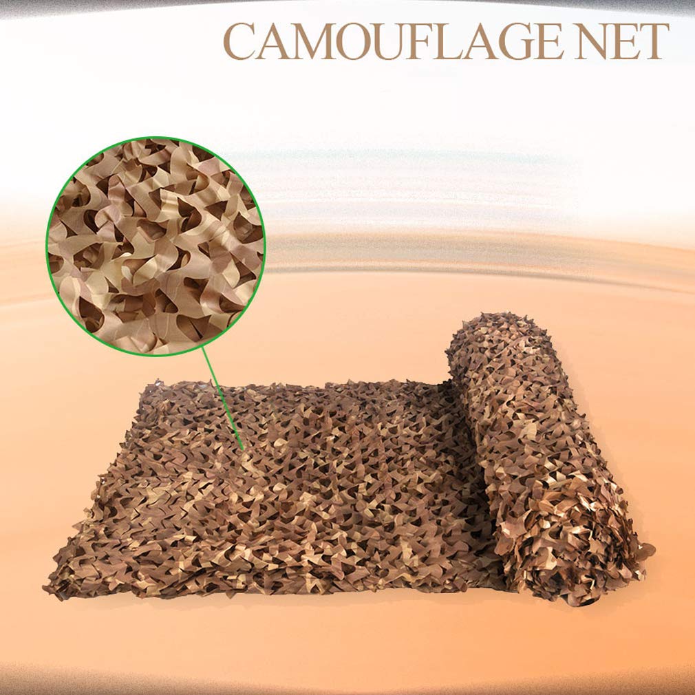 Camouflage Net del Desierto de Una Sola Capa,Red de Camuflaje Cubierta de Caza Militar,Protección Solar Sombreado Red,Fotografía Observación de Aves Camo Netting