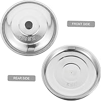 Vista 9 de Recipientes pequeños de vidrio con tapa universal – Tapa de tapa para ollas, tapa de acero inoxidable, se adapta a todas las ollas, sartenes/woks