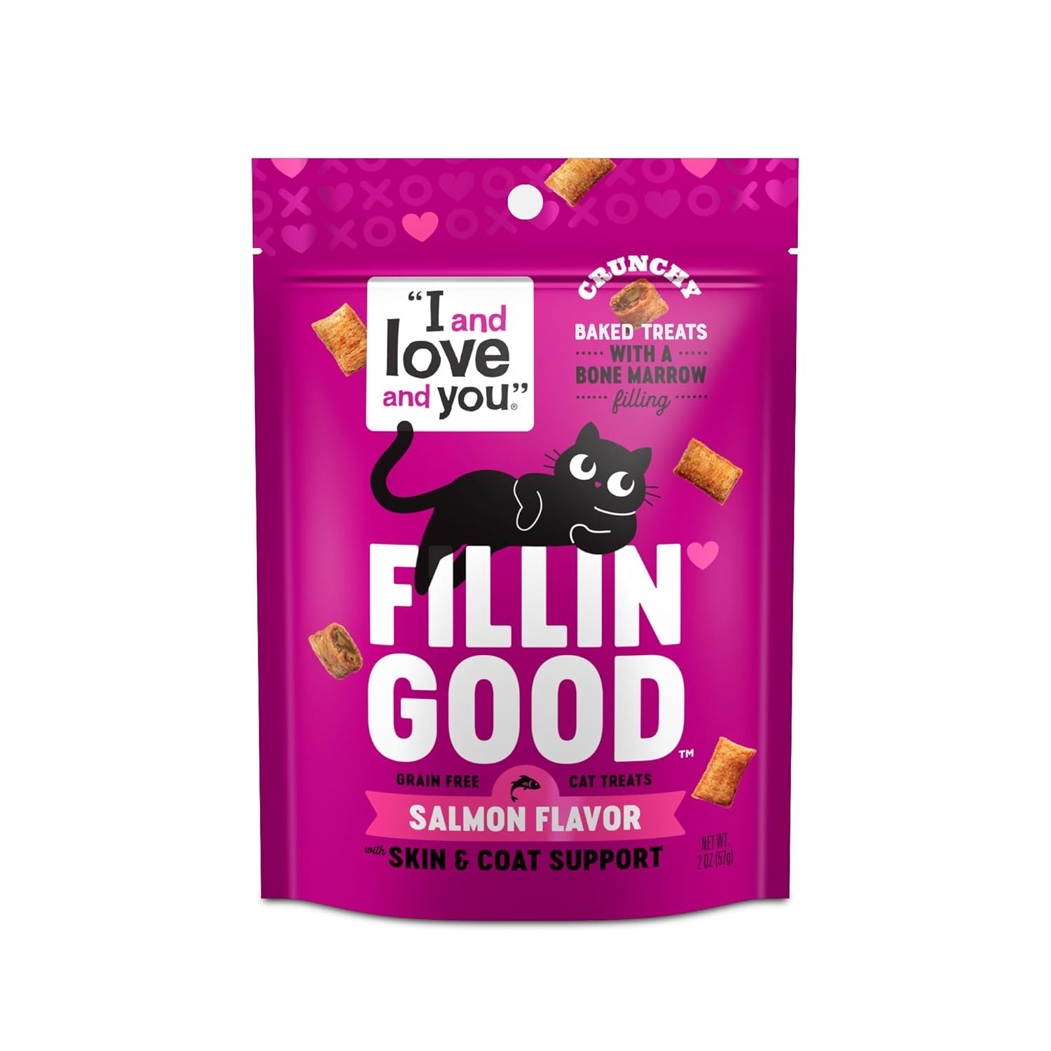 I AND LOVE AND YOU Fillin Good Salmon Flavor with Skin & Coat Support 2 oz (Pack of 6)
