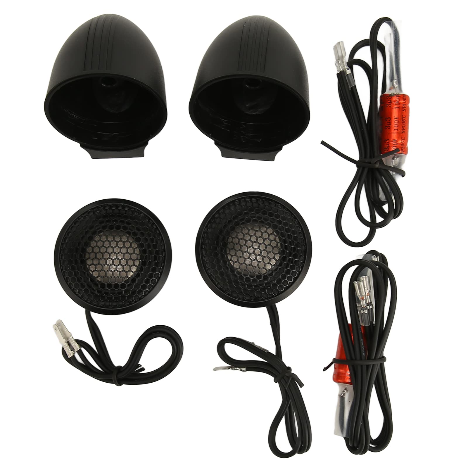 Par de Tweeters para Automóvil, Tweeters de Cúpula Negros de Alta Definición con Potencia de 150 W para Todos los Sistemas de Audio para Automóviles, 2 Unidades