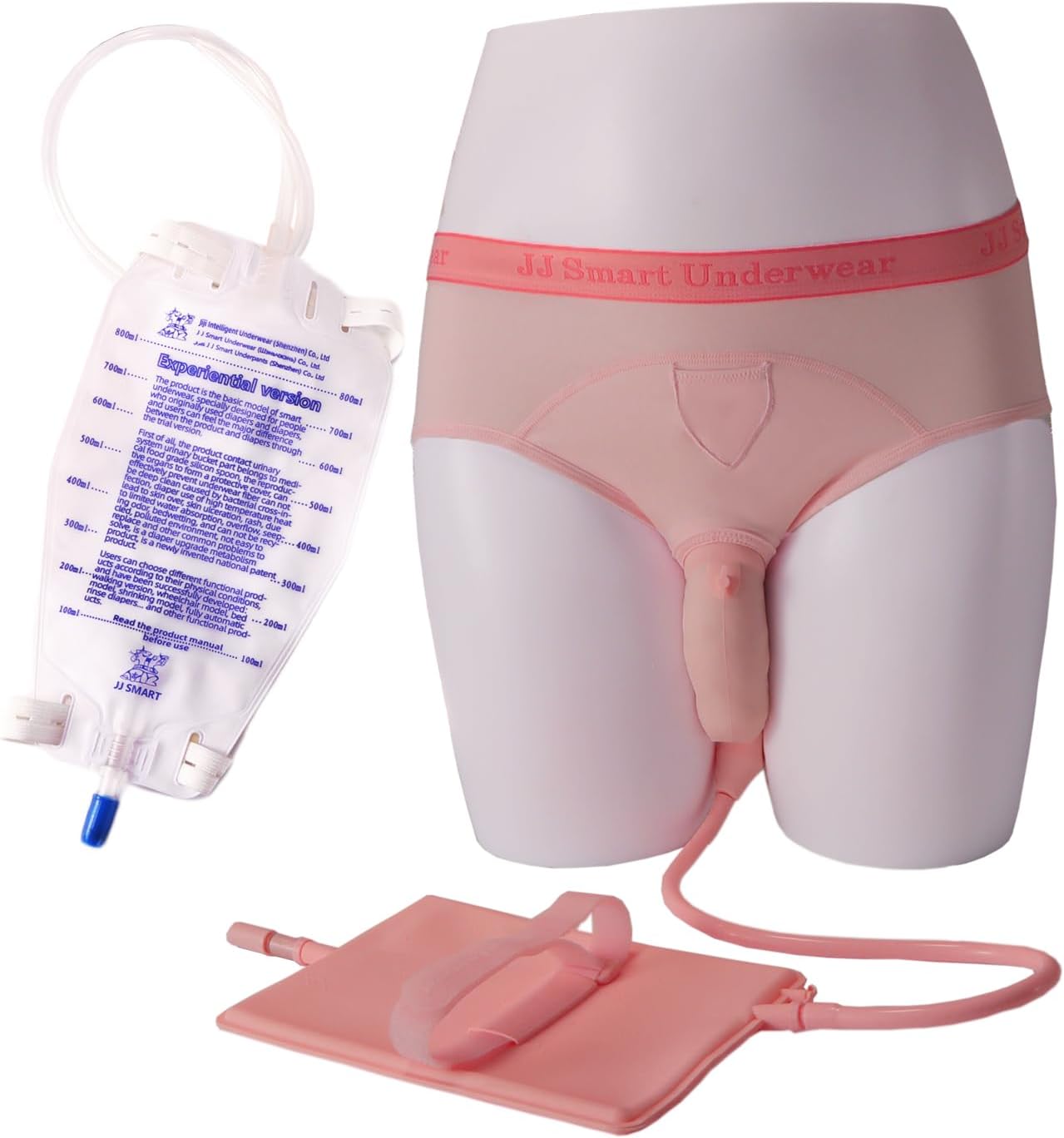 Urine Collection Bag for Women Portable Urinal Hidden Type Portable Wearable Design Suitable for Standing Use (Woman-Pink-M)