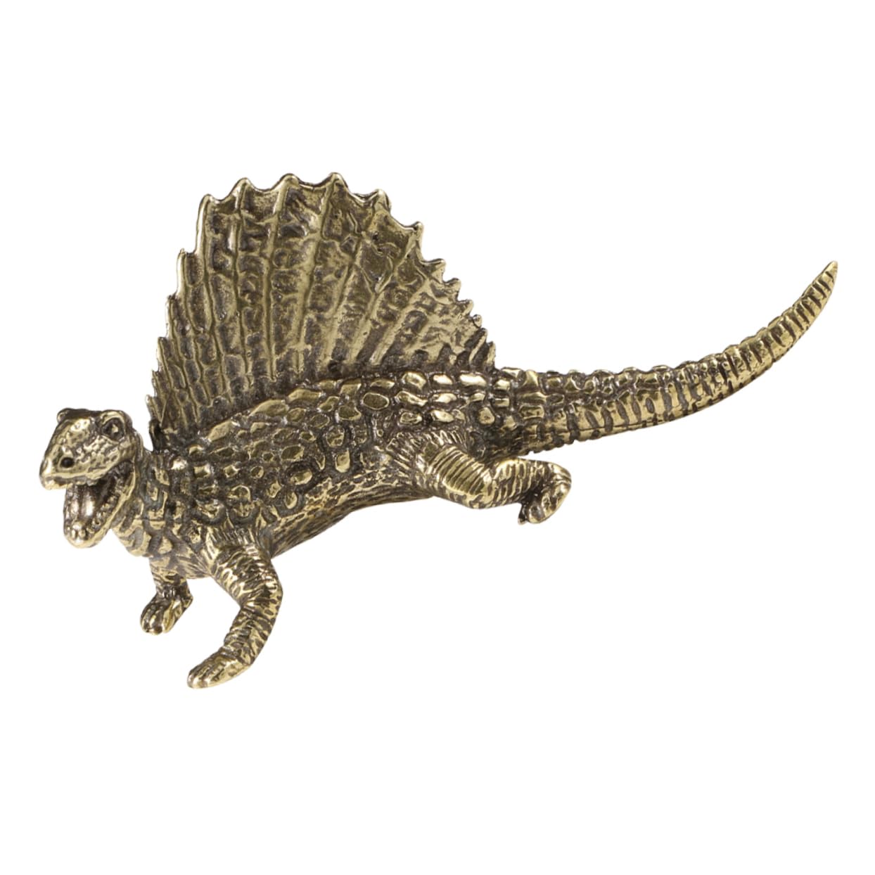 Statue de dinosaure en laiton véritable pour bureau chic