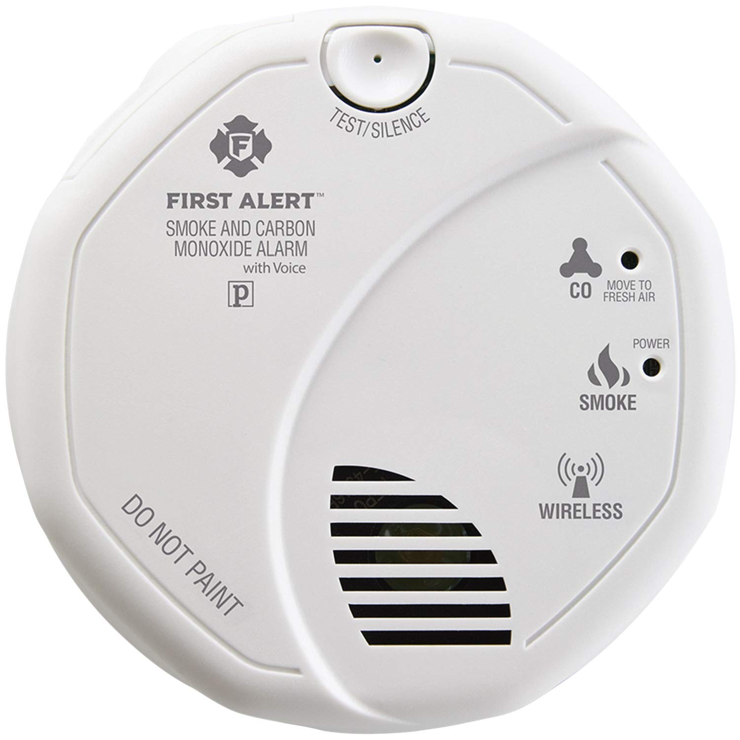First Alert FAT1039839 Wireless Interconnected Smoke & Carbon Monoxide Alarm with Voice & Location