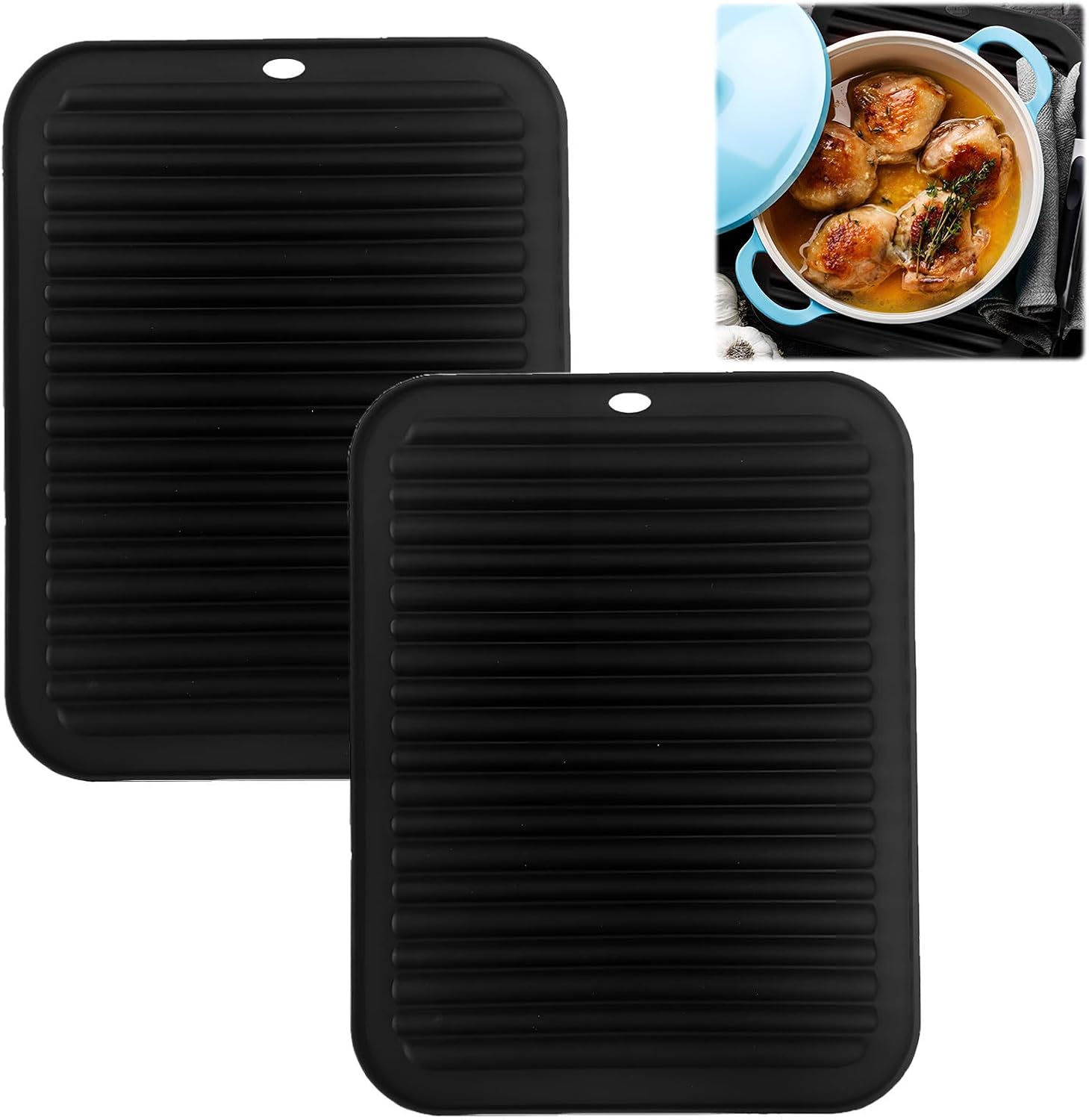 Trivet Heat Resistant Mat,2PCS Trivets for Kitchen Worktops