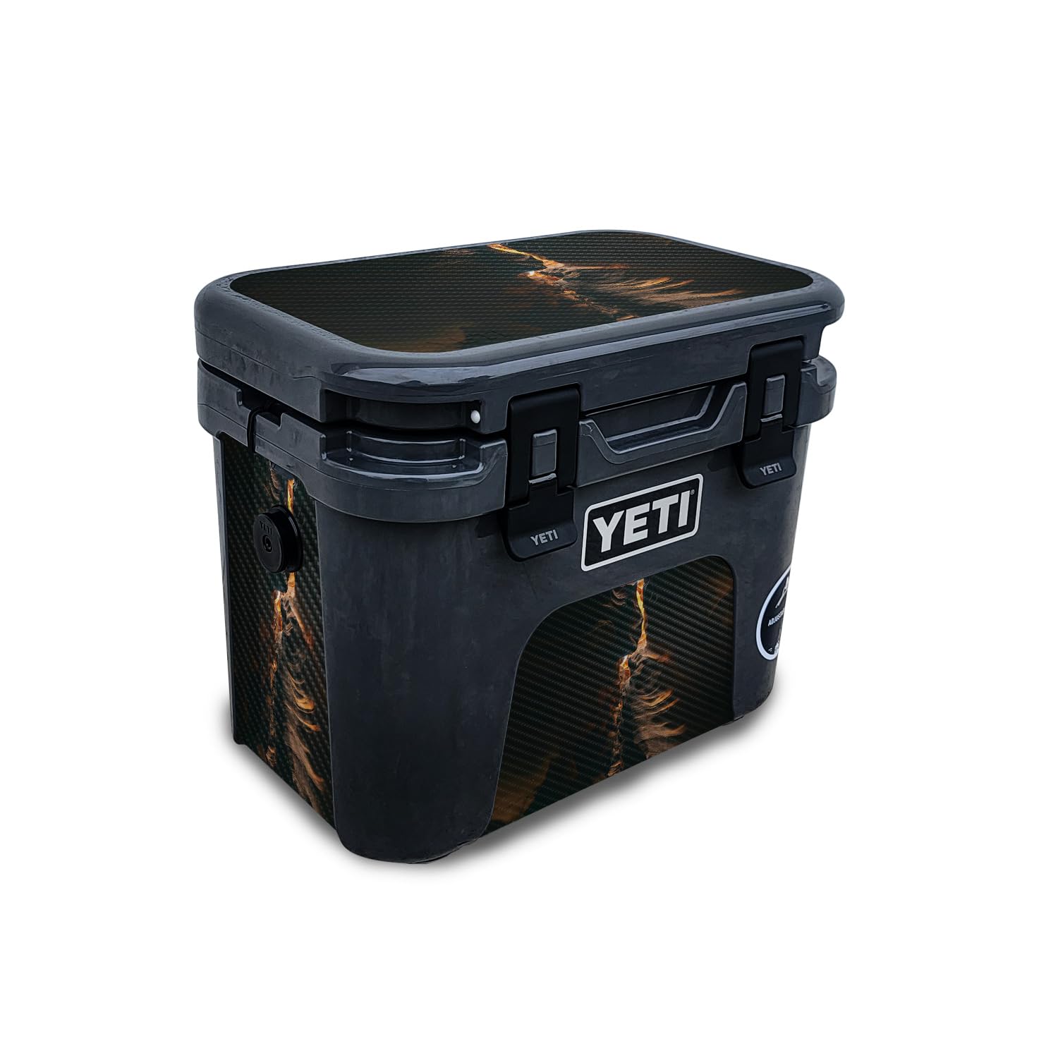 Carbon Fiber Skin Compatible with Yeti Roadie 15 Hard Cooler - Fissure - Premium 3M Vinyl Protective Wrap Decal Cover - Easy to Apply | Crafted in The USA by MightySkins