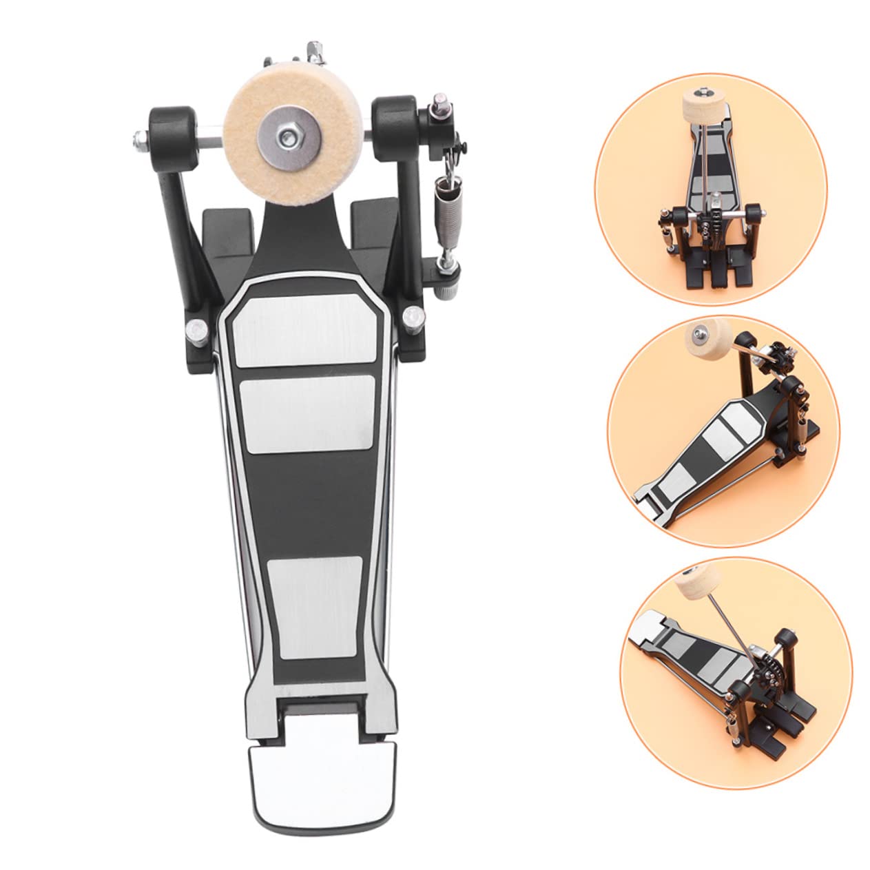 Pédale de Grosse Caisse Sturdy avec Angle et Hauteur Réglables Accessoire de Percussion pour Tambours Pédale Simple Durable