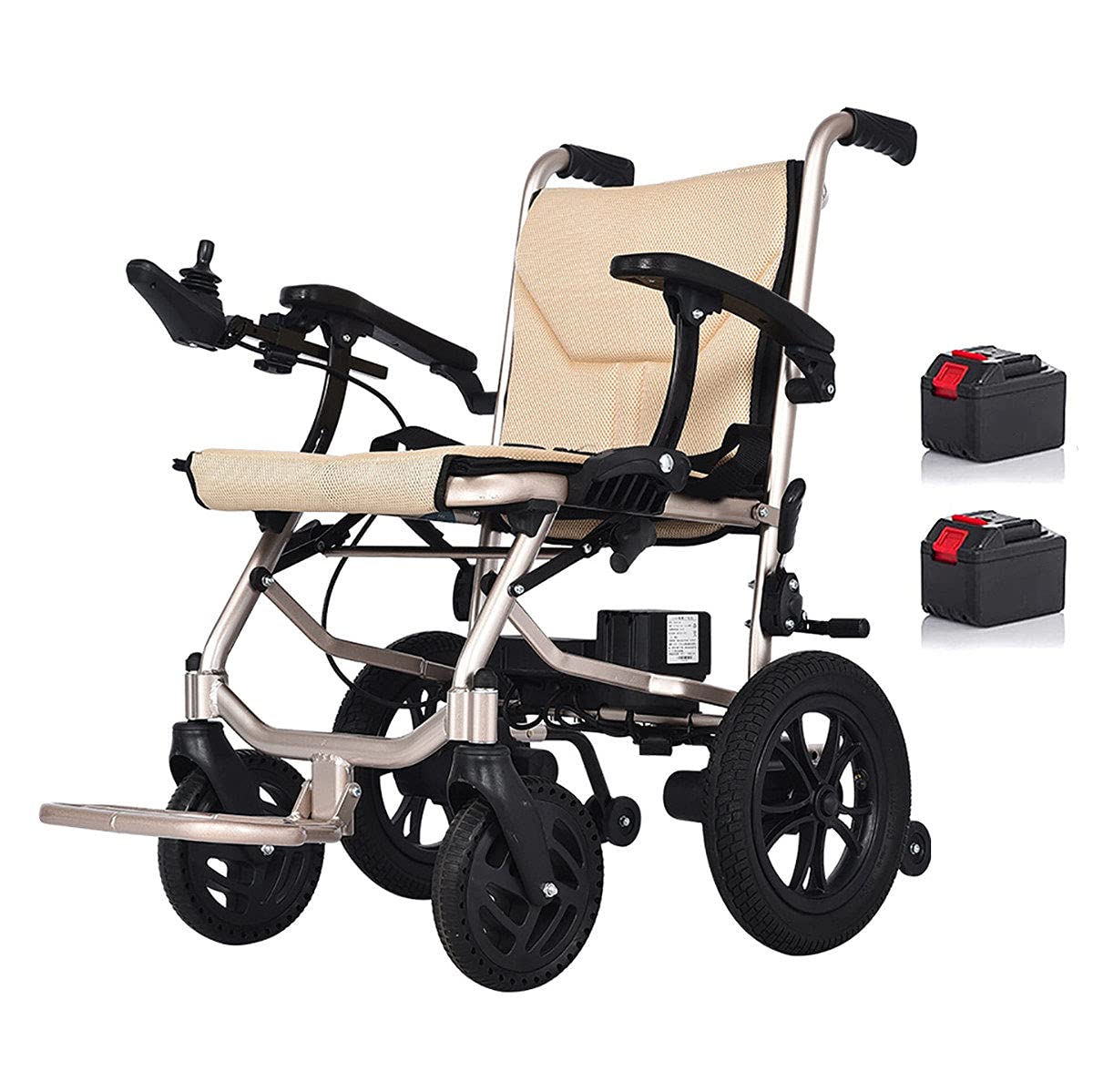 Silla De Ruedas EléCtrica,Plegable,Liviana,Segura Y CóModa Silla De Ruedas Para Personas Mayores Y Discapacitadas, Alcance De Crucero: 20 KilóMetros,Con BateríAs Dobles ExtraíBles,Carga: 200 Kg