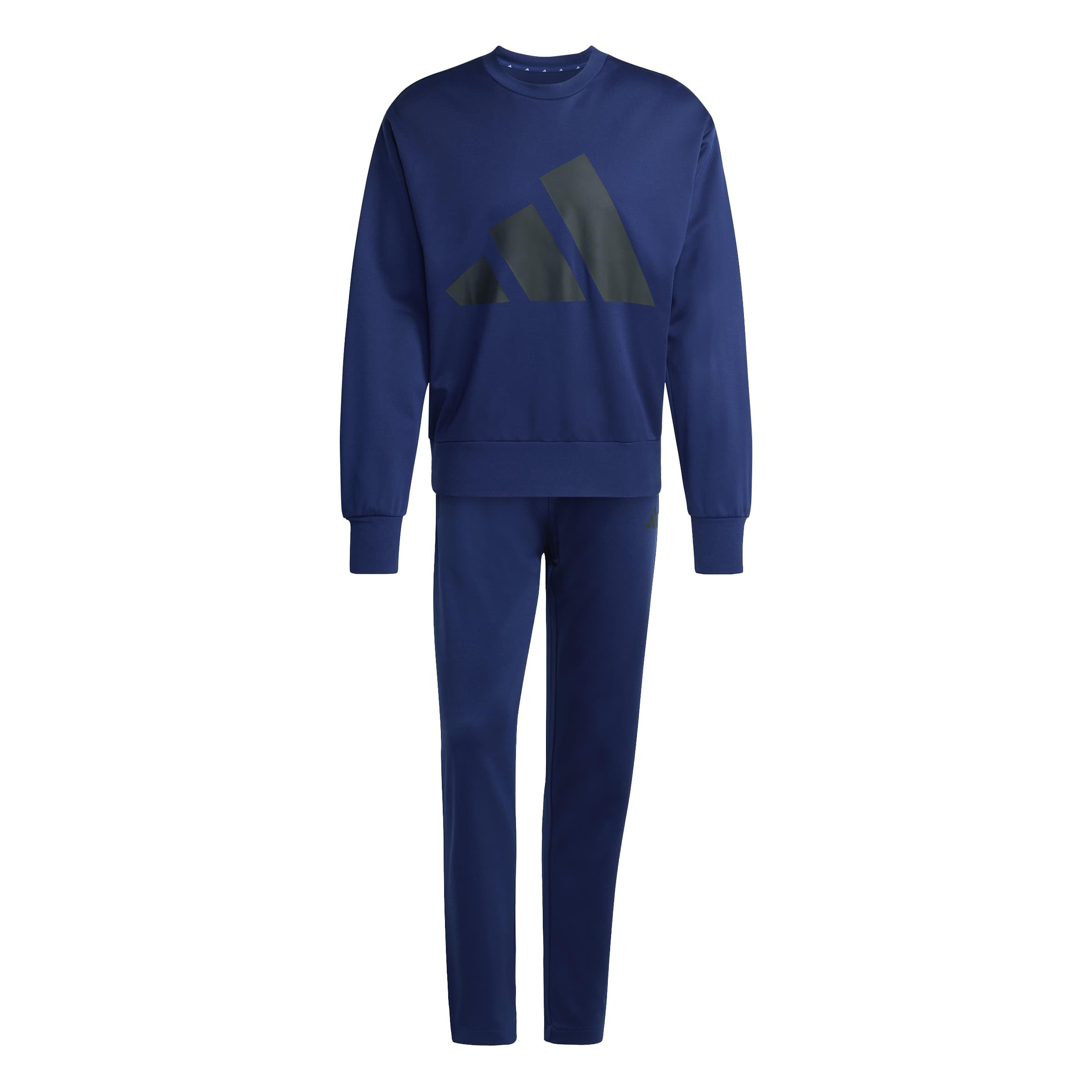 adidas Men's SPORTSWEAR BIG LOGO TRACKSUIT, dark blue, L