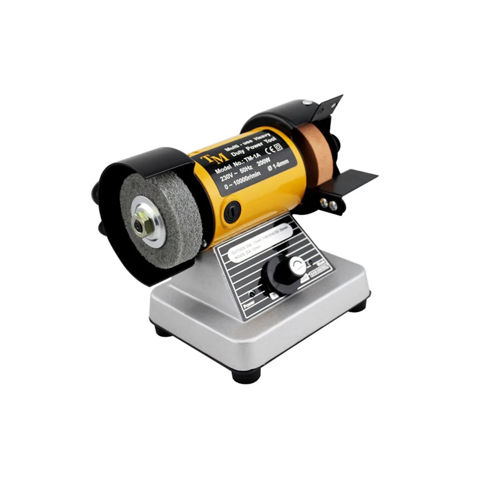 EDEDE Rectificadora, Rectificadora de Velocidad Ajustable de Mesa de Doble Cabezal, Herramienta rotativa de Pulido de Escritorio for joyería
