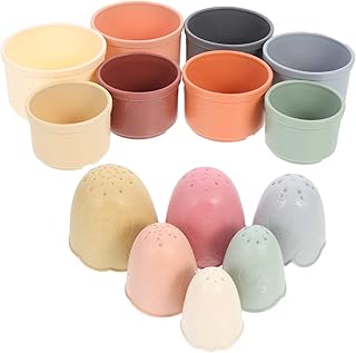 Toyvian 2 Conjuntos De Copos De Empilhamento De Ampulheta Brinquedos De Banho Brinquedos Infantis Banheira Conjunto De Brinquedos Educativos Para Crianças Brinquedo De Empilhamento