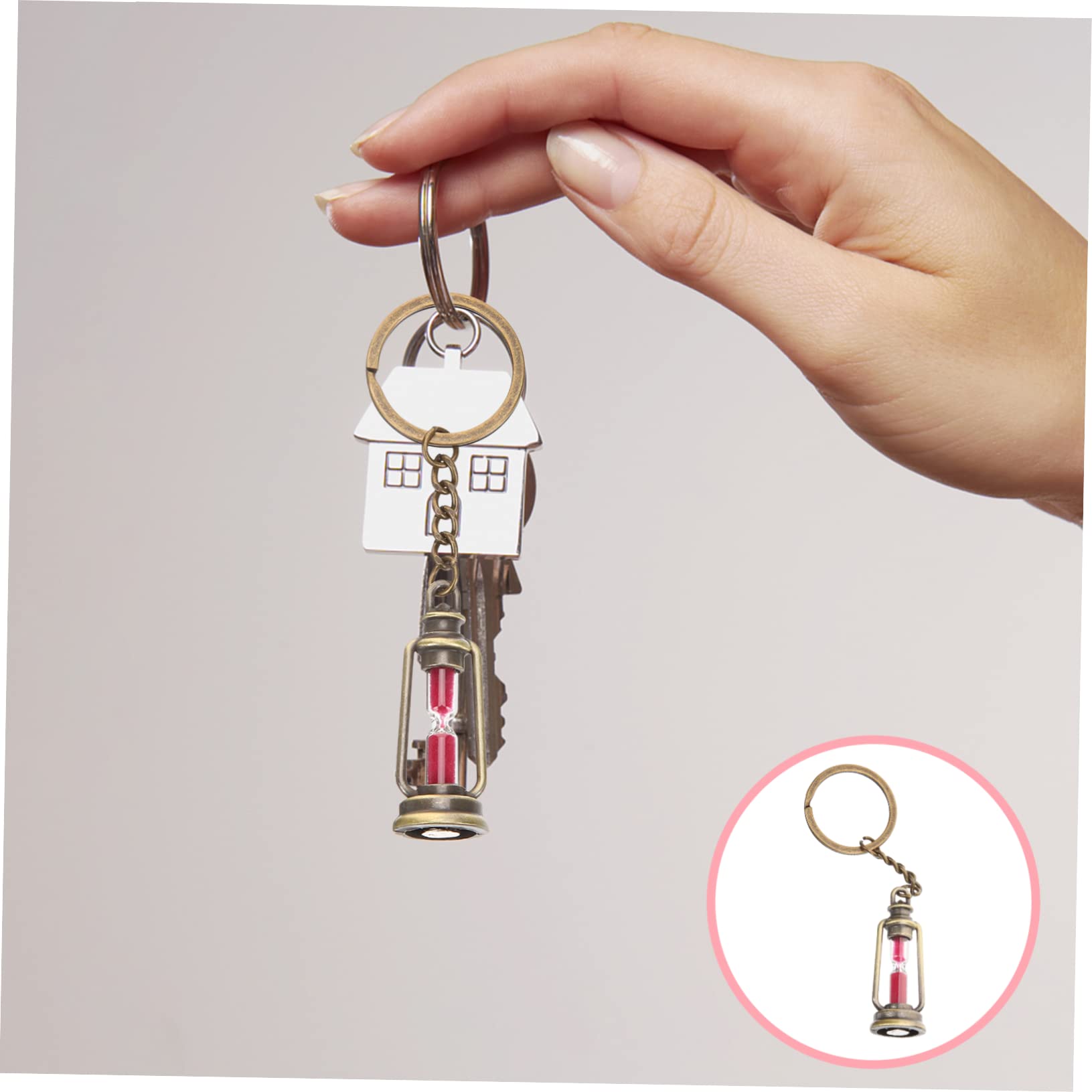 VANZACK 25 Piezas Llaveros Retro de Reloj de Arena con Diseño Creativo Colgantes y Duraderos para Llaves de Coche Mochila o Bolso Original para Hombres y Mujeres