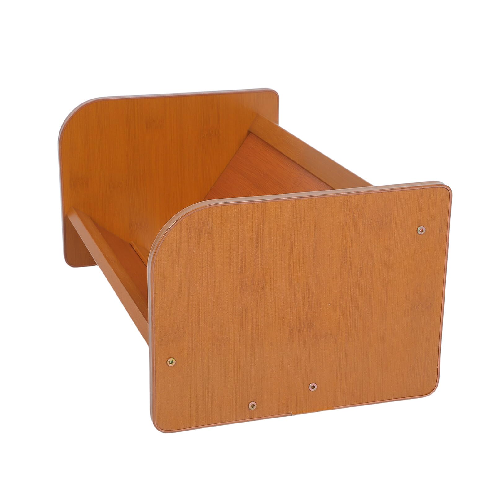 SHINEOFI Scaffale Porta Vinili e CD in Bambù Marrone Compatto Facile Accesso per Esposizione e Organizzazione in Casa e Arredamento