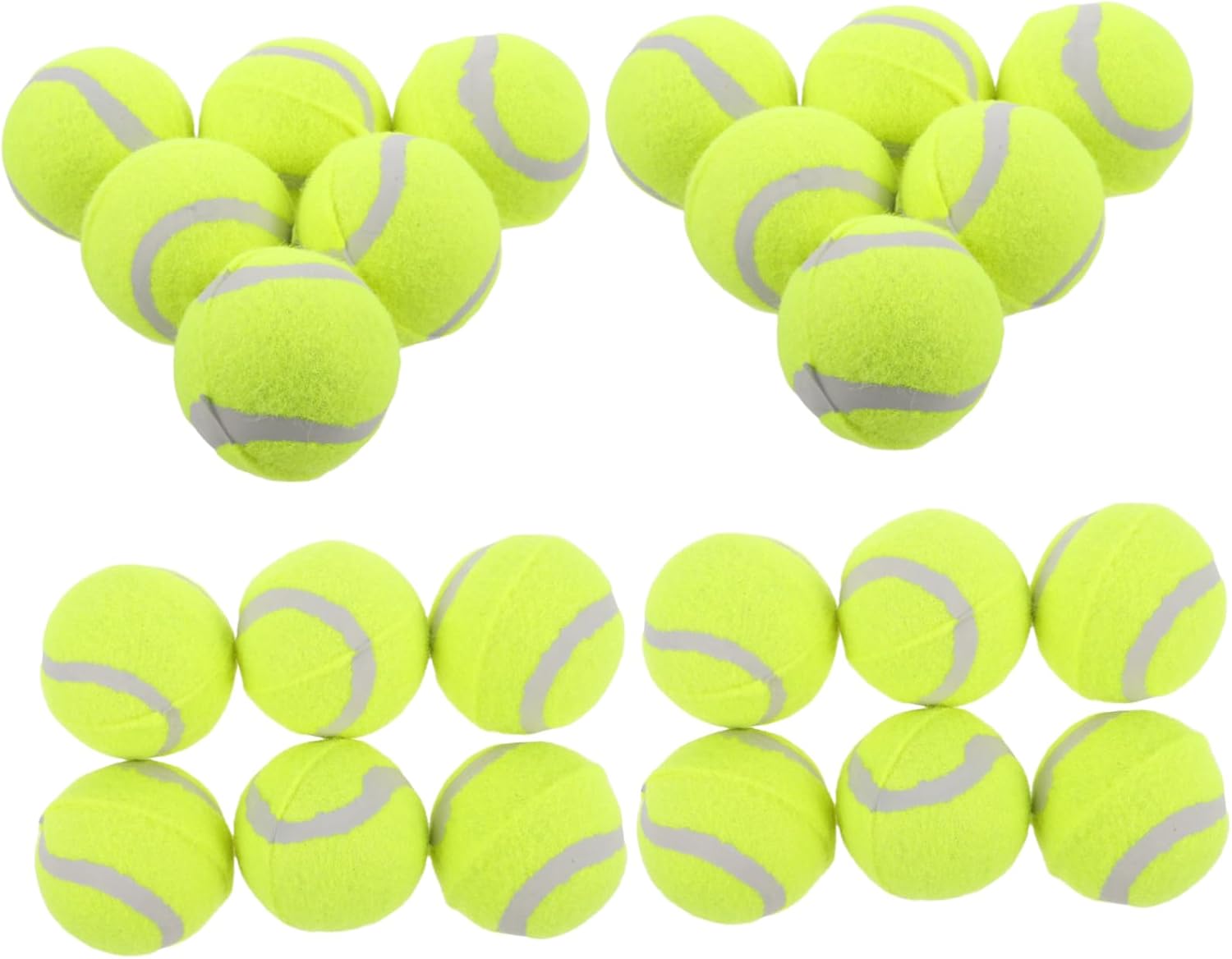 22pcs Bouncy Dog Tennis Elastic Rubber Fetch Toys for Large Medium Small Dogs Interactive Chew for Training and Playtime Activities