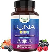 Vista 11 de Nested Naturals Luna Kids - Tabletas de ayuda para dormir para niños mayores de 4 años, ingredientes de origen natural, suplemento suave de hierbas