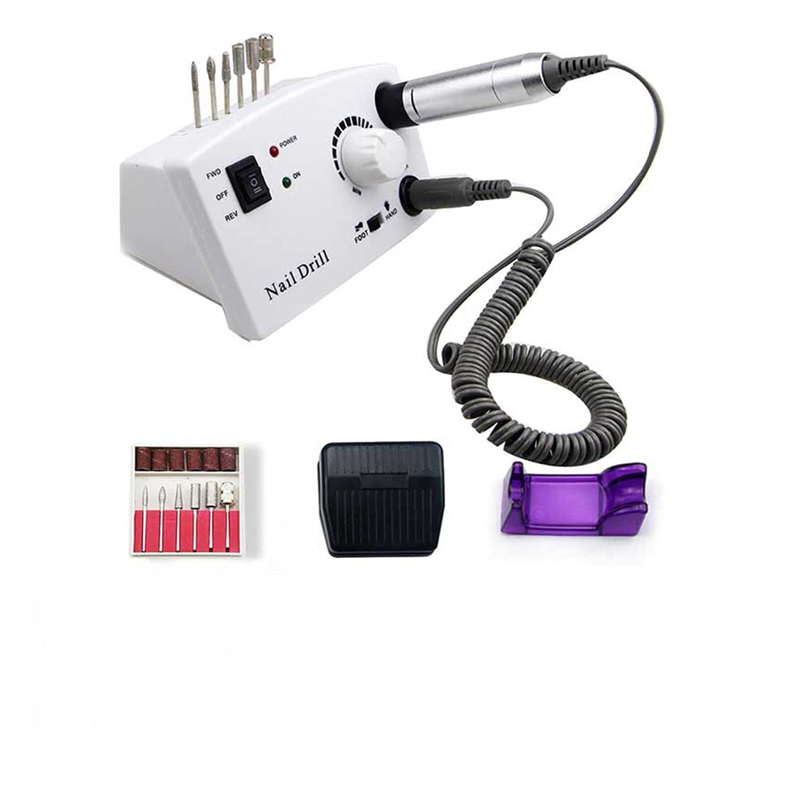 Wiertarka do paznokci 35000RPM Elektryczna maszyna do manicure i pedicure Zestawnicure i pedicure Zestaw akcesoriów do polerowania paznokci Wyposażenie salonu przenośne narzędzie do manicure