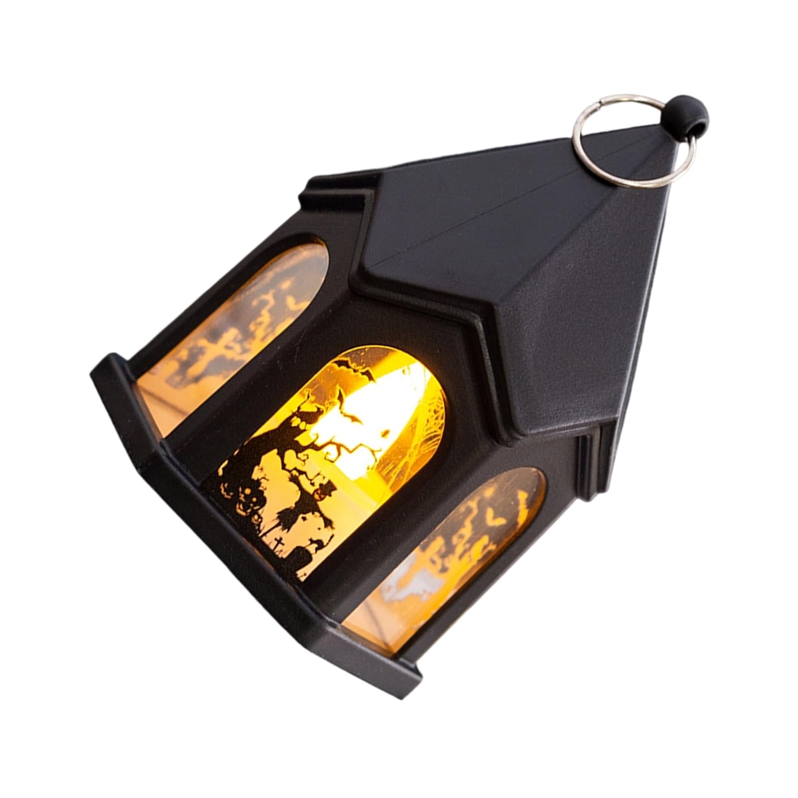 DRTLPMB Fall Season LED Decor, Black House Form with Warm Light for Tabletop and Shop Display Accent Scenes Indoors Party Accent Light Halloween Shelf Display Counter