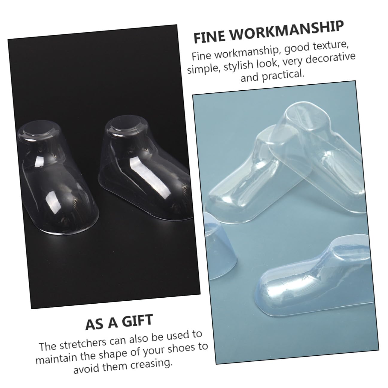 100 Stück Kunststoff Babyfüße Schuhhalter Transparente Babysocken Display Ständer Strapazierfähige Fußmodelle für Kleinkindschuhe und Socken Präsentation