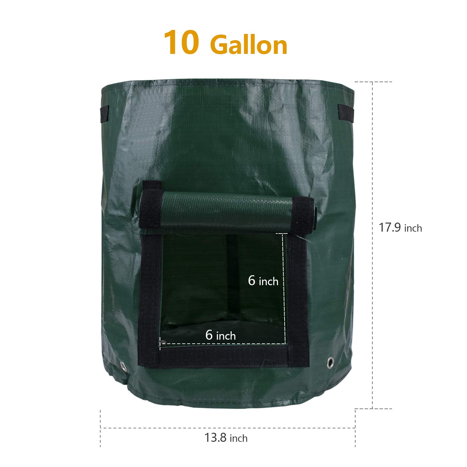 Bolsas de Cultivo de Patatas, Paquete de 3 Bolsas de 10 galones para macetas, Bolsas de Cultivo de Tomates, macetas, Bolsas de Plantas, Bolsas de Bandeja de Cultivo de Plantas para Verduras