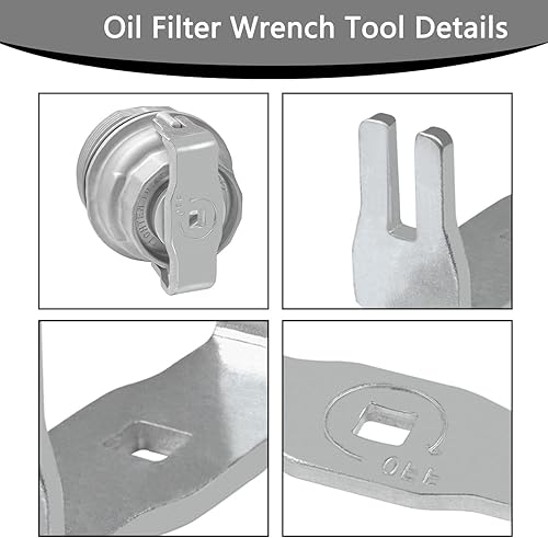 Miniatura 5 de Herramienta de extracción de llave de filtro de aceite compatible con Toyota Camry Highlander Land Cruiser Rav4 4-Runner Tundra Lexus ES300h ES350