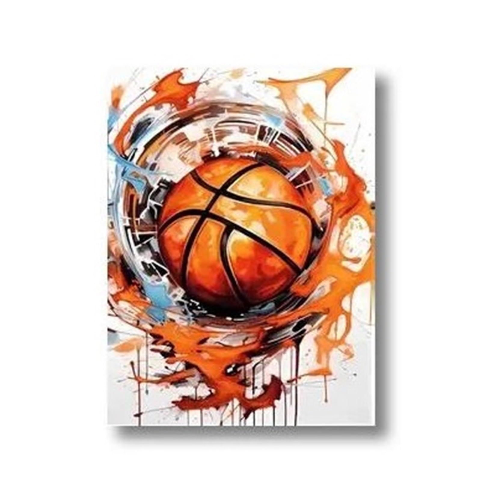 Cuadro de baloncesto graffiti para decorar el dormitorio de un niño apasionado al básquet