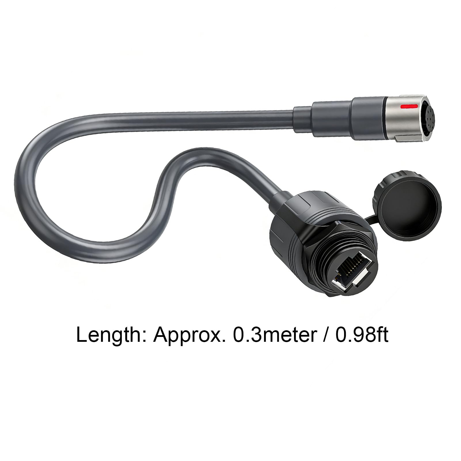 SEAFRONT Prostokątne Złącze Przedłużacza Kabla Satelitarnego Ethernet SPX Męski na Adapter RJ45 Adapter Ethernet 23AWG dla Wydajności Gen3