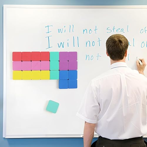 Miniatura 5 de MaxGear Paquete de 24 borradores de borrado en seco, borradores magnéticos de pizarra blanca, suministros para aula, borradores de pizarra de