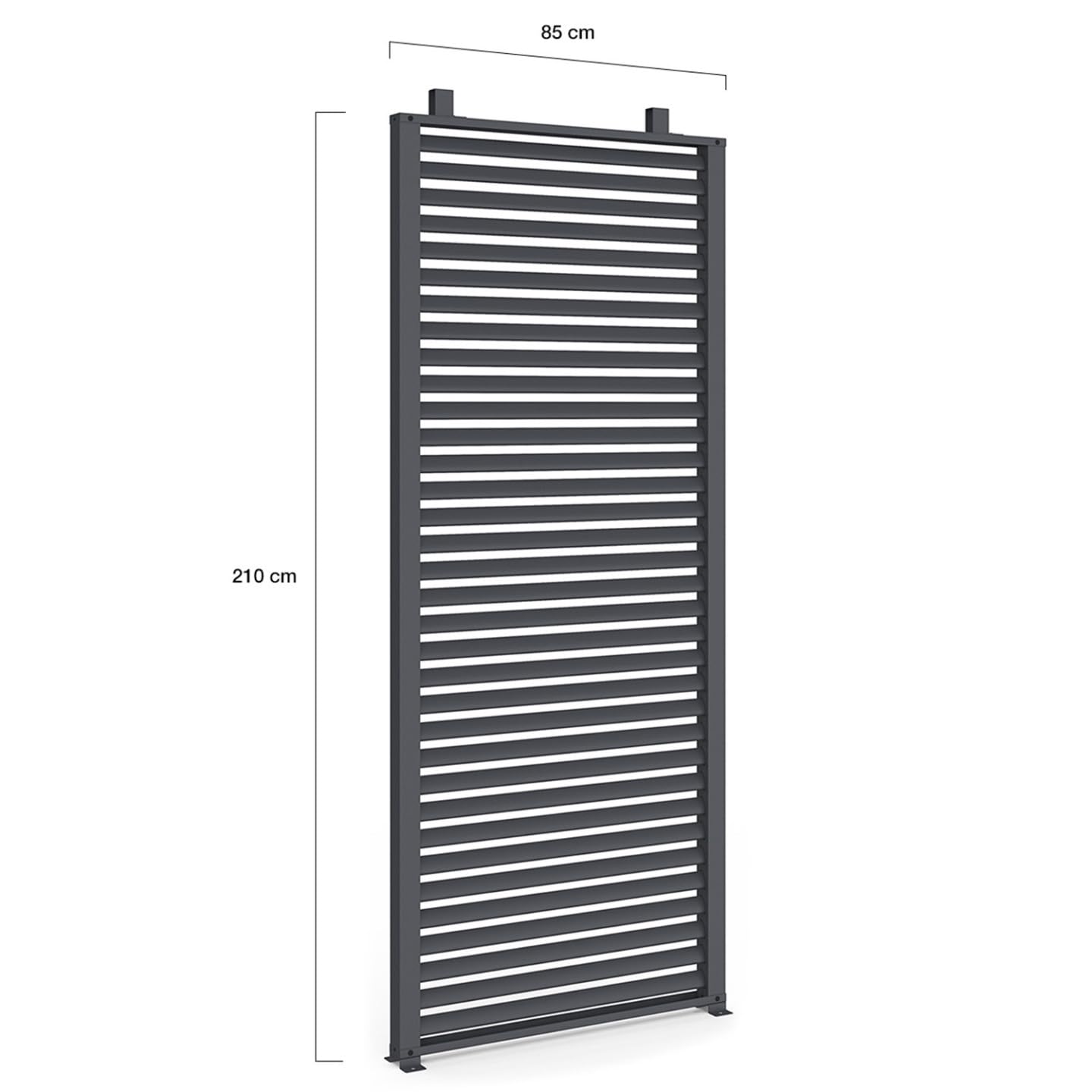 IDMarket - Lot de 2 persiennes pour pergola pans modulables Gris Anthracite