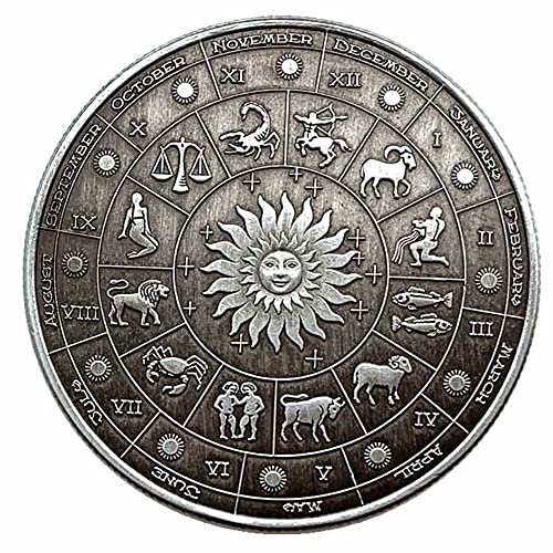 Creative Twelve Constellations Zodiac Coin Challenge Ancient Silver Commemorative Coins Home Decor Crafts Art Collection Gift (Scorpio)