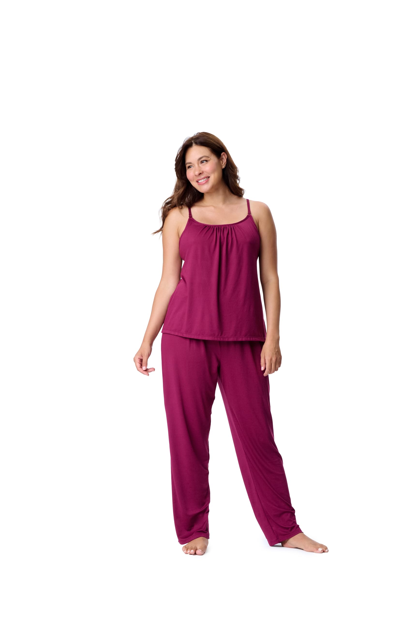 Motherhood Maternity Damen Maternity Swing Cami & Foldover Pant Set Pyjamaset (1er Pack)