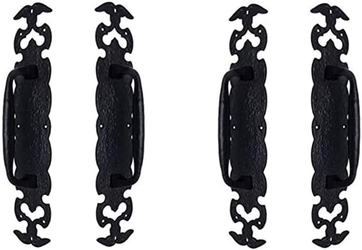 Adonai Hardware "Lydda Heavy Duty Antique Cast Iron Decorative Door Pull with Plate (1, Oil Rubbed Bronze) for Vintage Sliding French Wooden Barn Doors, Gates, Fences, Farmhouse