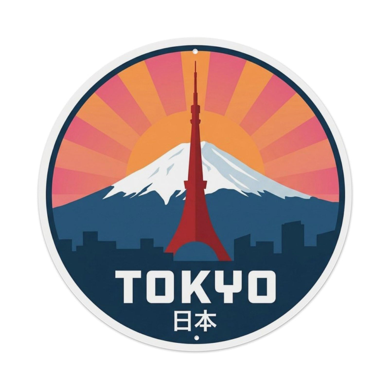 Tokyo Japan Urban Travel Heritage City Explorer Metal Tin Sign