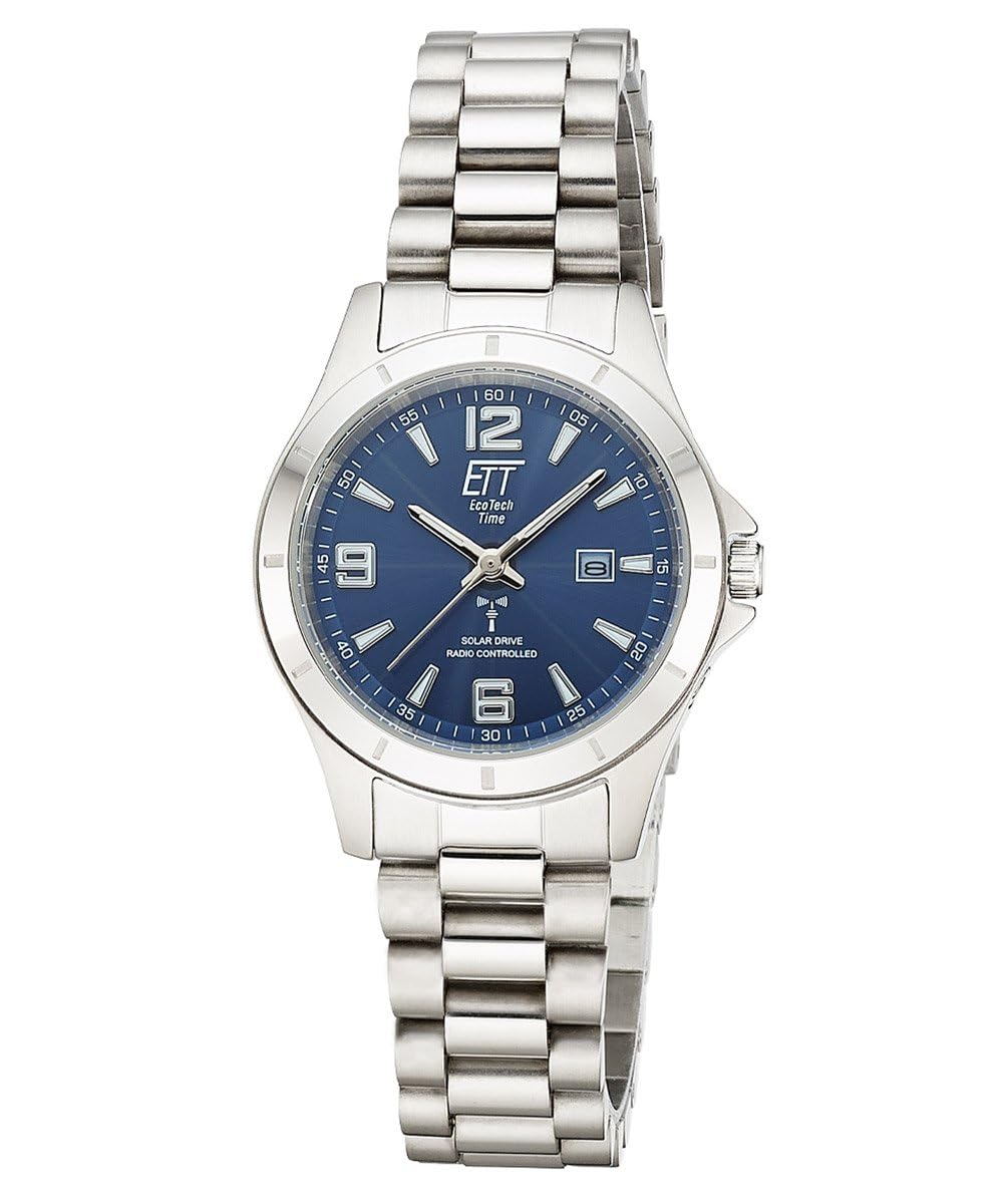 ETT Eco Tech Time Funk Solar Damen Uhr Analog mit Edelstahl Armband ELS-11675-32M