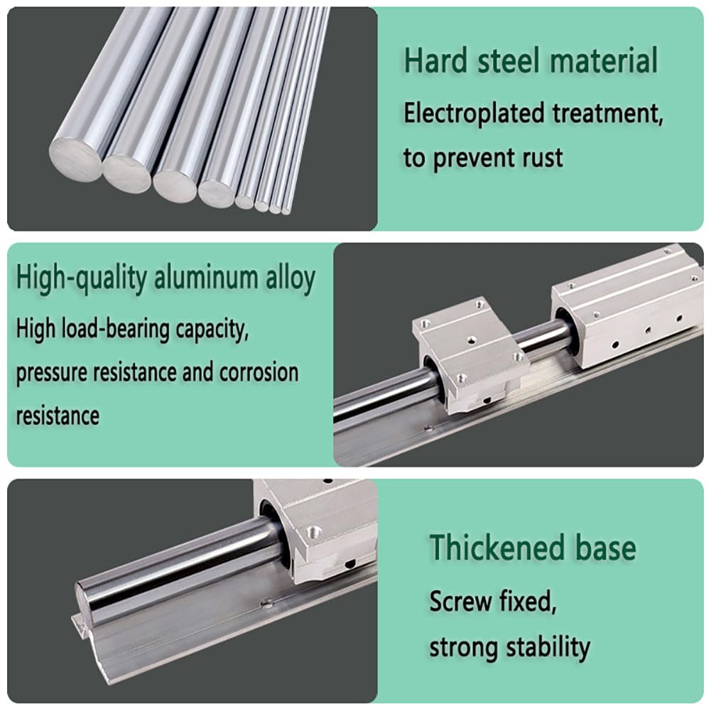 Linearführungsschienen-Set – 2 x Linearführungen mit 4 Gleitblöcken für automatisierte Maschinen und Geräte