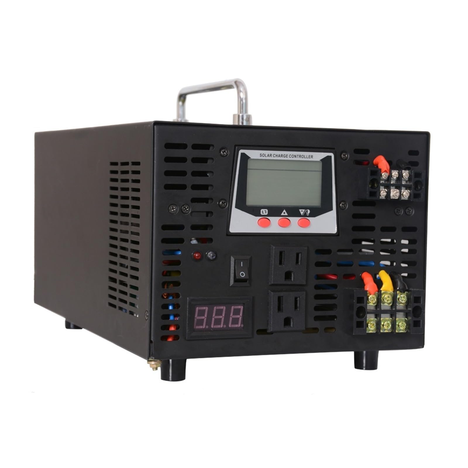 VFD, 2500W czysta fala sinusoidalna falownik solarny 24V DC do 220 konwerter DC/AC hybrydowy 24V/48V 120V/230V/240V kontroler LCD 30A(48V,100-V)