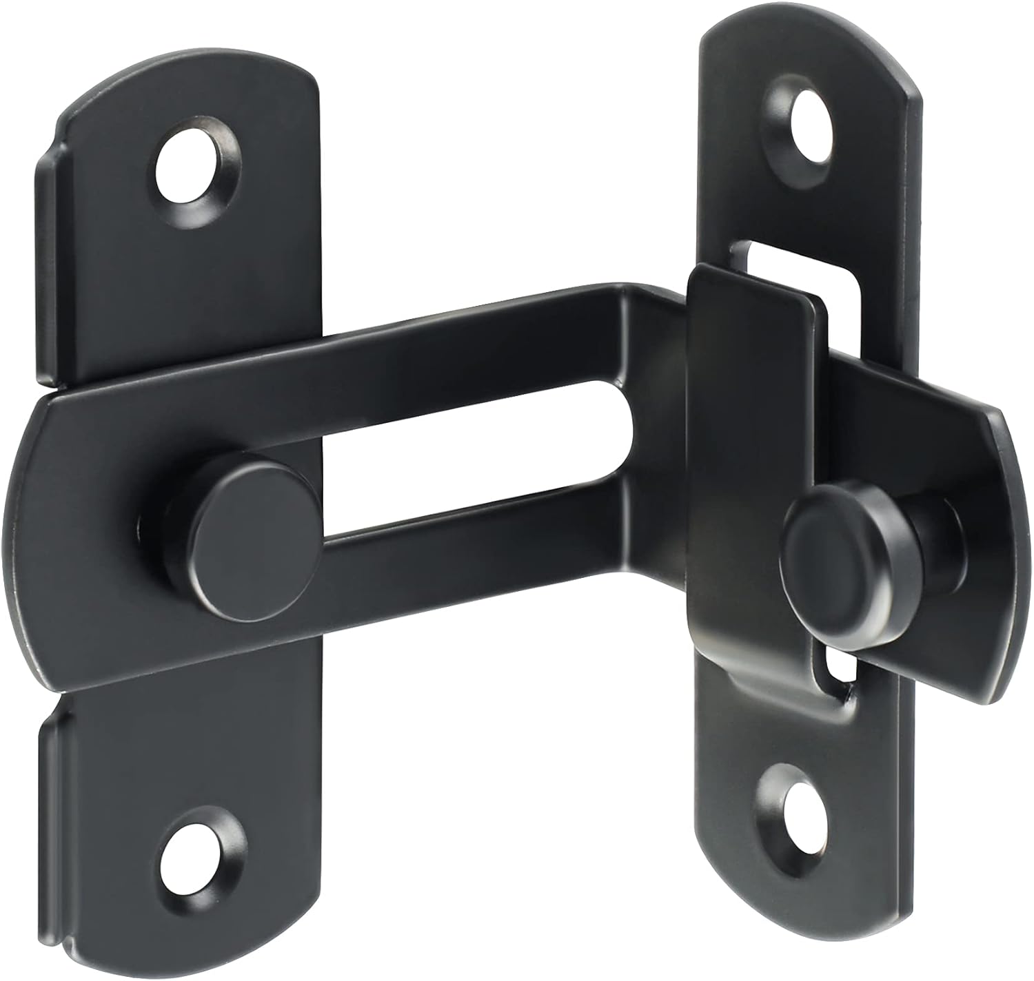 Alise Flip Latch,Right Angle Gate Latches Safety Door Lock Catch for Barn Wood Fence Sliding French Doors,Stainless Steel Gate Hardware,Matte Black Finish