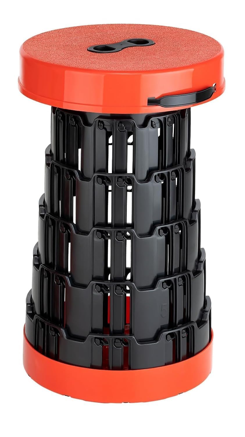 Portable Folding Stool with Cushion Seat & Carry Bag, Heavy Duty Metal Frame Compact Foldable Chair for Travel, Camping, Fishing (Portable Telescopic Stool)-image-28