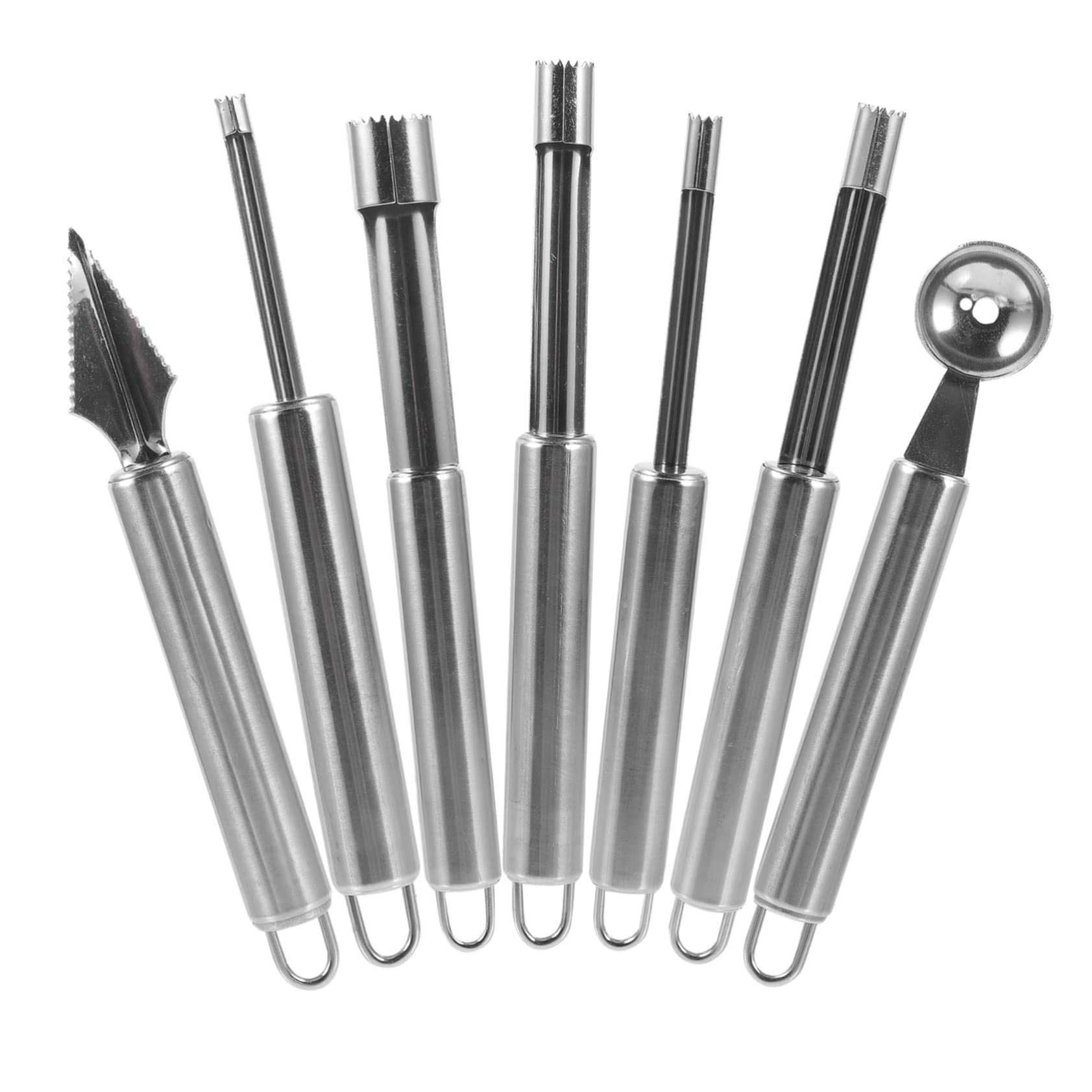 Healifty 1Set Stainless Steel Fruit Core Remover Cherry and Dates Corer Tools for Outdoor Picnics Ergonomic Design Kitchen Gadgets for Preparation