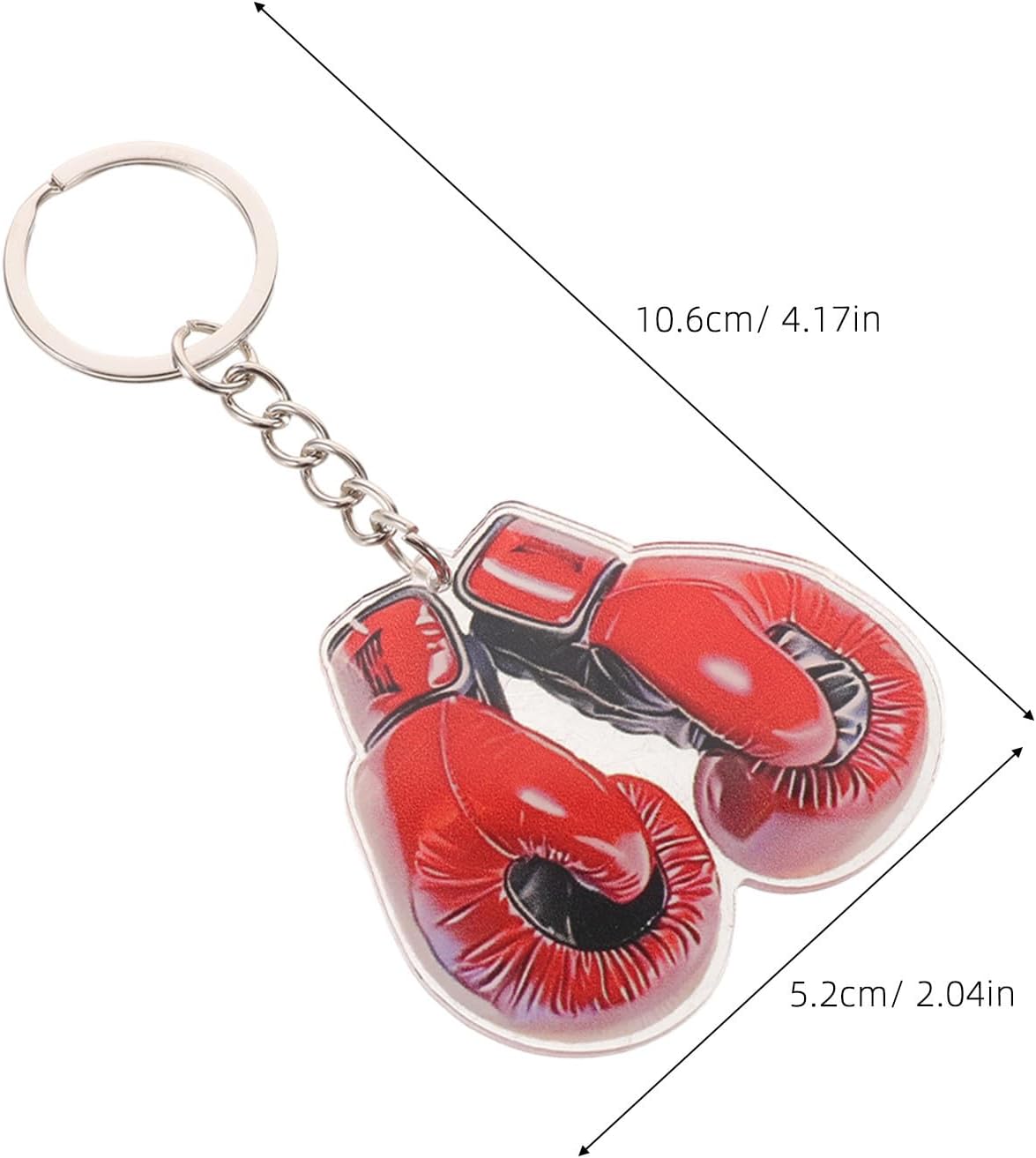 Hemoton 10pcs Compact Acrylic Boxing Glove Keychain Pendant with Vivid Colors and Glove Contours, for Backpacks and Waist Bags, Gift for Boxing Enthusiasts at Athletic Events and Commutes image 2