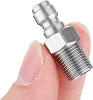 Vista 6 de Adaptador de enchufe de desconexión rápida de 0.315 in 1/8 NPT rosca macho acero inoxidable PCP Paintball accesorios de carga de aire