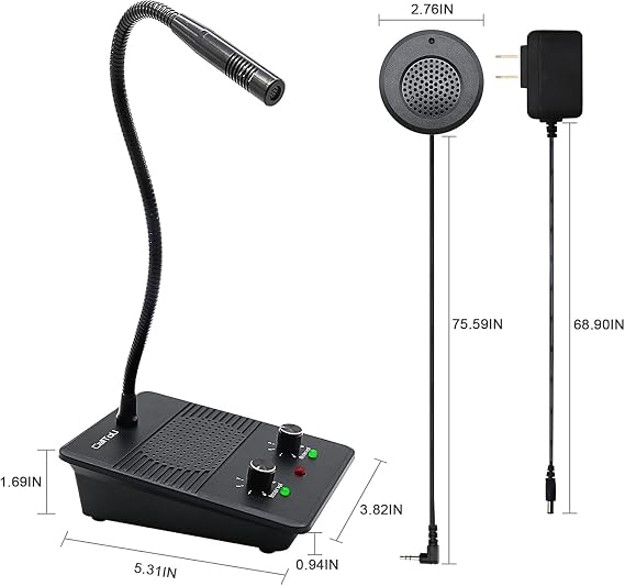 CallToU Window Speaker Intercom System for Business Glass Desk