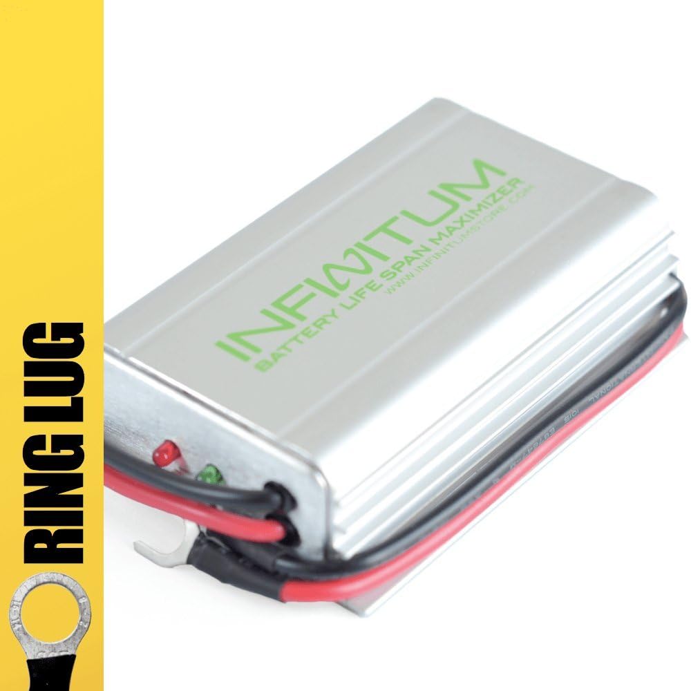 Infinitum 12V Desulfator Battery Life Span Optimizer Reviver Recovery (Ring Lug) 5 Unit Bundle