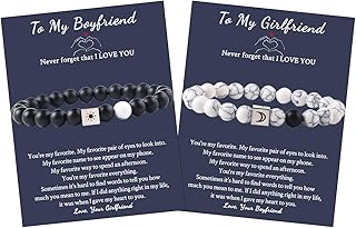 2Pcs Matching Heart Couples Bracelets Promise Bracelet Relationship Friendship Bracelets for Couples Girlfriend Boyfriend Wife Husband Sisters Best Friends